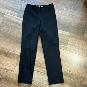 Lauren Ralph Lauren black stretch cotton straight leg pants size 6P